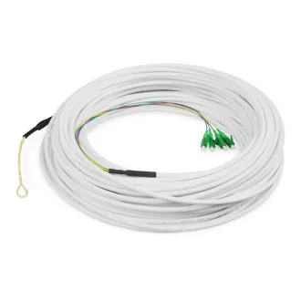 DIGITUS FTTH Drop kábel, Singlemode, 4 vlákna, OS2, 9/125µ, 4 LC/APC, 50 m DIGITUS FTTH Drop kábel, Singlemode, 4 vlákna, OS2, 9/125µ, 4 LC/APC, 50 m