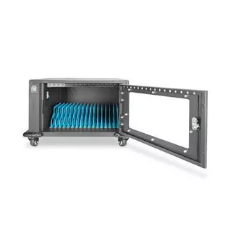 DIGITUS Nabíjací vozík, 14", USB-C, elektronický PIN zámok, 16 nabíjacích základní, ventilátor, 384 x 550 x 375 mm, čierna DIGITUS Nabíjací vozík, 14", USB-C, elektronický PIN zámok, 16 nabíjacích základní, ventilátor, 384 x 550 x 375 mm, čierna