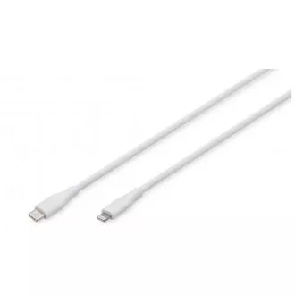 Digitus USB-C Silicone káblový kábel, USB-A - USB-C 2m, USB 2.0, 60W, čierna