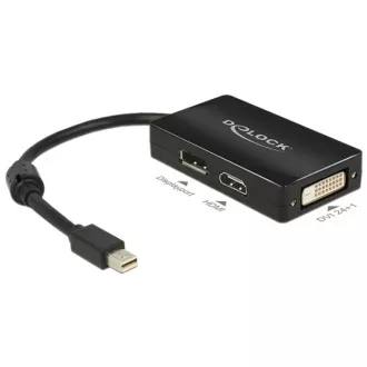 Delock Adaptér mini Displayport 1.1 samec > Displayport / HDMI / DVI samica pasívny čierny