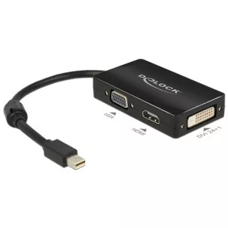 Delock Adaptér mini Displayport 1.1 samec > VGA / HDMI / DVI samica pasívny čierny