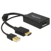 Delock adaptér HDMI-A samec > Displayport 1.2 samica čierna