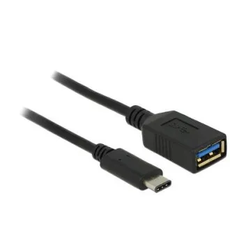 Delock adaptér SuperSpeed USB (USB 3.1, Gen 1) USB Type-C™ samec > USB Type A samica 15 cm čierny