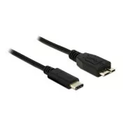 Delock Čierny SuperSpeed kábel USB 10 Gbps (USB 3.1, Gen 2) USB Type-C™ samec > USB type Micro-B samec 1 m
