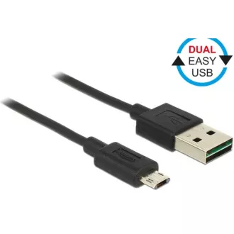 Delock kábel EASY-USB 2.0 Type-A samec > EASY-USB 2.0 Type Micro-B samec čierny 0,2 m Delock kábel EASY-USB 2.0 Type-A samec > EASY-USB 2.0 Type Micro-B samec čierny 0,2 m