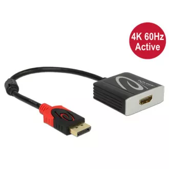 Delock Adaptér Displayport 1.2 samec > HDMI samica 4K 60 Hz aktívny