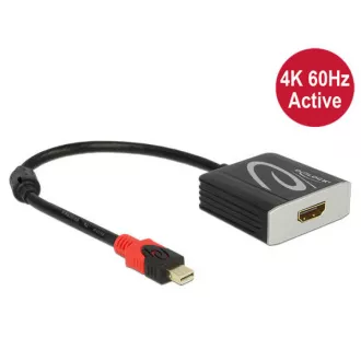 Delock Adaptér mini Displayport 1.2 samec > HDMI samica 4K 60 Hz aktívny