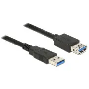 Delock Predlžovací kábel USB 3.0 Typ-A samec > USB 3.0 Typ-A samica 3,0 m čierny