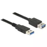 Delock Predlžovací kábel USB 3.0 Typ-A samec > USB 3.0 Typ-A samica 5,0 m čierny