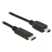 Delock Kábel USB Type-C™ 2.0 samec > USB 2.0 typ Mini-B samec 0,5 m čierny