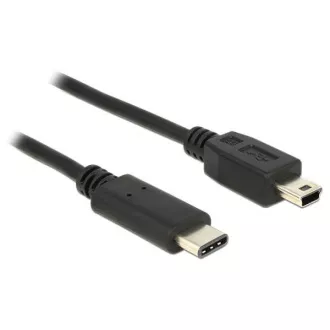 Delock Kábel USB Type-C™ 2.0 samec > USB 2.0 typ Mini-B samec 0,5 m čierny Delock Kábel USB Type-C™ 2.0 samec > USB 2.0 typ Mini-B samec 0,5 m čierny