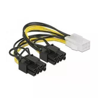 Delock PCI Express napájací kábel 6 pin samica > 2 x 8 pin samec 15 cm