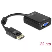 Delock Adaptér Displayport 1.2 samec > VGA samica čierna