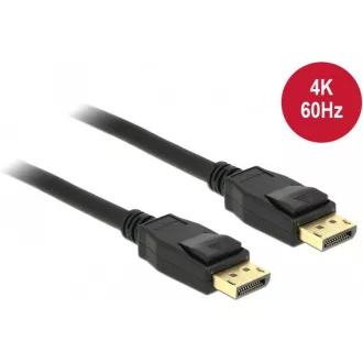 Delock Displayport 1.2 kábel samec > Displayport samec 4K 60 Hz 1,5 m Delock Displayport 1.2 kábel samec > Displayport samec 4K 60 Hz 1,5 m