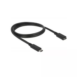 Delock Predlžovací kábel SuperSpeed USB (USB 3.1 Gen 1) USB Type-C™ samec > port samica 3 A 1,0 m čierny