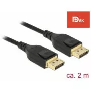 Delock DisplayPort kábel 8K 60 Hz 2 m DP 8K certifikované