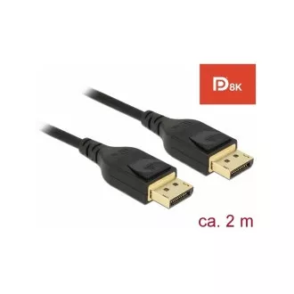Delock DisplayPort kábel 8K 60 Hz 2 m DP 8K certifikované