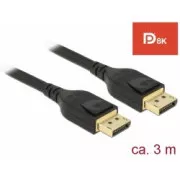 Delock DisplayPort kábel 8K 60 Hz 3 m DP 8K certifikované