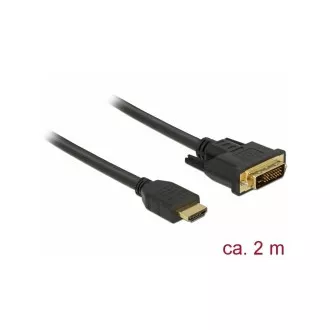 Delock Kábel HDMI na DVI 24+1 obojsmerný 2 m