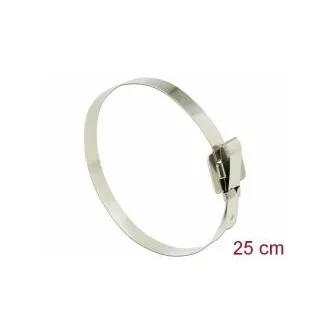 Delock Káblové pásky z ušľachtilej ocele opätovne použiteľné so sklopnou sponou D 250 x Š 10 mm 10 kusov