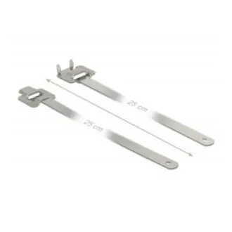 Delock Káblové pásky z ušľachtilej ocele opätovne použiteľné so sklopnou sponou D 250 x Š 10 mm 10 kusov