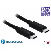 Delock Thunderbolt™ 3 (20 Gb/s) USB-C™ kábel samec > samec pasívny 1,0 m 5 A čierny