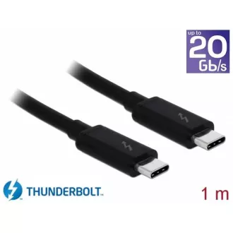Delock Thunderbolt™ 3 (20 Gb/s) USB-C™ kábel samec > samec pasívny 1,0 m 5 A čierny