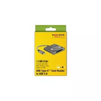 Delock USB Type-C™ čítačka kariet pre pamäťové karty XQD 2.0 Delock USB Type-C™ čítačka kariet pre pamäťové karty XQD 2.0