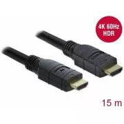 Delock Aktívny kábel HDMI4K 60 Hz 15 m