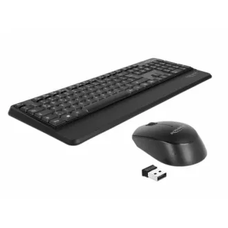 Delock Sada USB klávesnice a myši, 2,4 GHz, bezdrôtová, čierna (s podložkou pre zápästie) Delock Sada USB klávesnice a myši, 2,4 GHz, bezdrôtová, čierna (s podložkou pre zápästie)