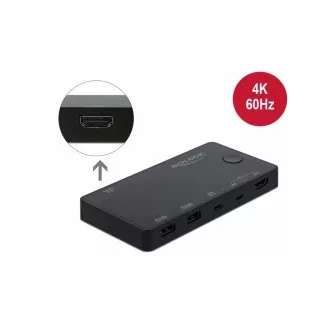 Delock HDMI/USB-C™ KVM Switch 4K 60 Hz s USB 2.0