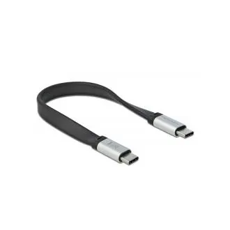Delock USB 3.2 Gen 2, FPC plochý stuhový kábel, USB Type-C na USB Type-C, 22 cm, PD 3 A E-Marker Delock USB 3.2 Gen 2, FPC plochý stuhový kábel, USB Type-C na USB Type-C, 22 cm, PD 3 A E-Marker