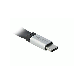 Delock USB 3.2 Gen 2, FPC plochý stuhový kábel, USB Type-C na USB Type-C, 22 cm, PD 3 A E-Marker Delock USB 3.2 Gen 2, FPC plochý stuhový kábel, USB Type-C na USB Type-C, 22 cm, PD 3 A E-Marker