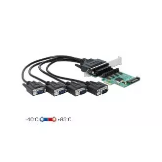 Delock PCI Express Karta na 4 x Sériový RS-232 so zdrojom napätia