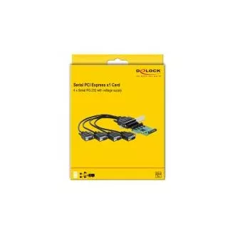 Delock PCI Express Karta na 4 x Sériový RS-232 so zdrojom napätia