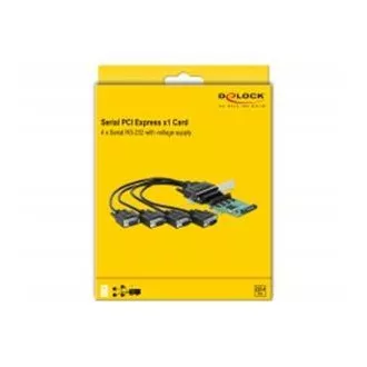 Delock PCI Express Karta na 4 x Sériový RS-232 so zdrojom napätia