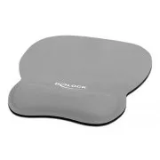 Delock Ergonomická podložka pod myš s opierkou zápästia šedá 245 x 206 mm