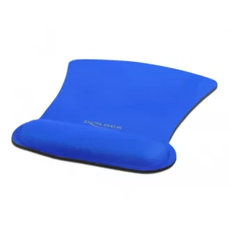 Delock Ergonomická podložka pod myš s opierkou zápästia modrý 255 x 207 mm