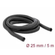 Delock Samouzatváracie pletené opláštenie 5 mx 25 mm, čierne