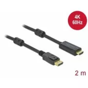 Delock Kábel z Active DisplayPort 1.2 na HDMI, 4K, 60 Hz 2 m