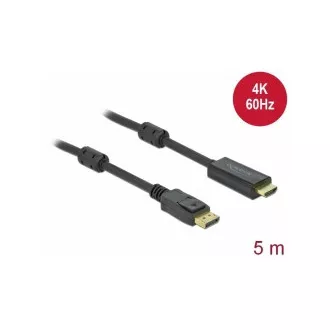 Delock Kábel z Active DisplayPort 1.2 na HDMI, 4K, 60 Hz 5 m