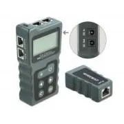 Delock LCD káblový tester RJ45 / PoE / DC