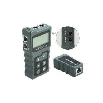 Delock LCD káblový tester RJ45 / PoE / DC