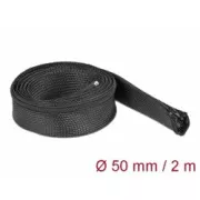 Delock Opletené opláštenie so zipsovým uzáverom, 2 mx 50 mm, čierne