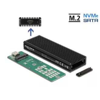 Delock Externé kombinované puzdro USB Type-C™ pre M.2 NVMe PCIe alebo pre SATA SSD Delock Externé kombinované puzdro USB Type-C™ pre M.2 NVMe PCIe alebo pre SATA SSD