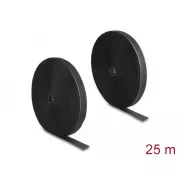 Delock Vysoko spoľahlivý pásik na suchý zips D 25 mx Š 25 mm, čierny