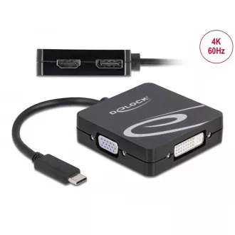 Delock USB Type-C™ adaptér pre monitor VGA, DVI, HDMI alebo DisplayPort