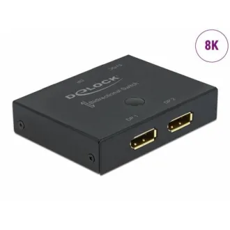 Delock DisplayPort 2 - 1 obojsmerný Switch 8K 30 Hz