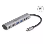 Delock 6 portový rozbočovač USB so 4 x zásuvkami USB Typu-A as 2 x zásuvkami USB Type-C™