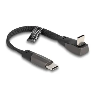 Delock Plochý páskový kábel USB 2.0 zo zástrčkového konektora USB Type-C na zástrčkový konektor USB Type-C, pravouhlý Delock Plochý páskový kábel USB 2.0 zo zástrčkového konektora USB Type-C na zástrčkový konektor USB Type-C, pravouhlý